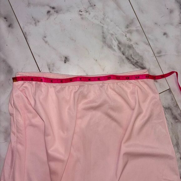 Long Pink Lace Slip Skirt Size L Romanticcore Satin Maxi Skirt - Picture 11 of 11